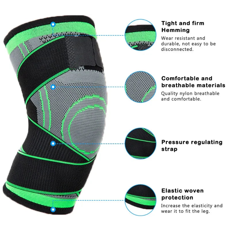 Men Women Sports Knee Support Compression Sleeves Joint Pain Arthritis Relief Running Fitness Elastic Wrap Brace Knee Pads