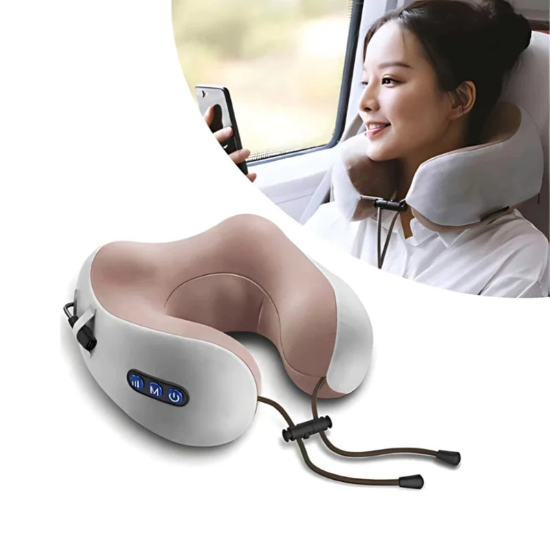 Almofada Massageadora de Pescoço com Mola de Apoio | Modelo 2025 com USB Recarregável