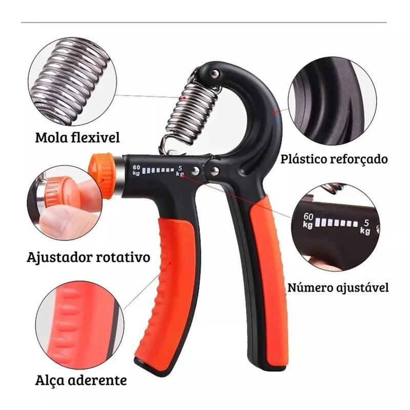 Fortalecedor de Mãos com Resistência Ajustável – 5kg a 60kg - 2025