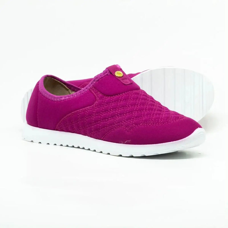Tênis Ortopédico Feminino Slip-On em Lycra – Conforto Extremo para Caminhadas e Corridas Leves