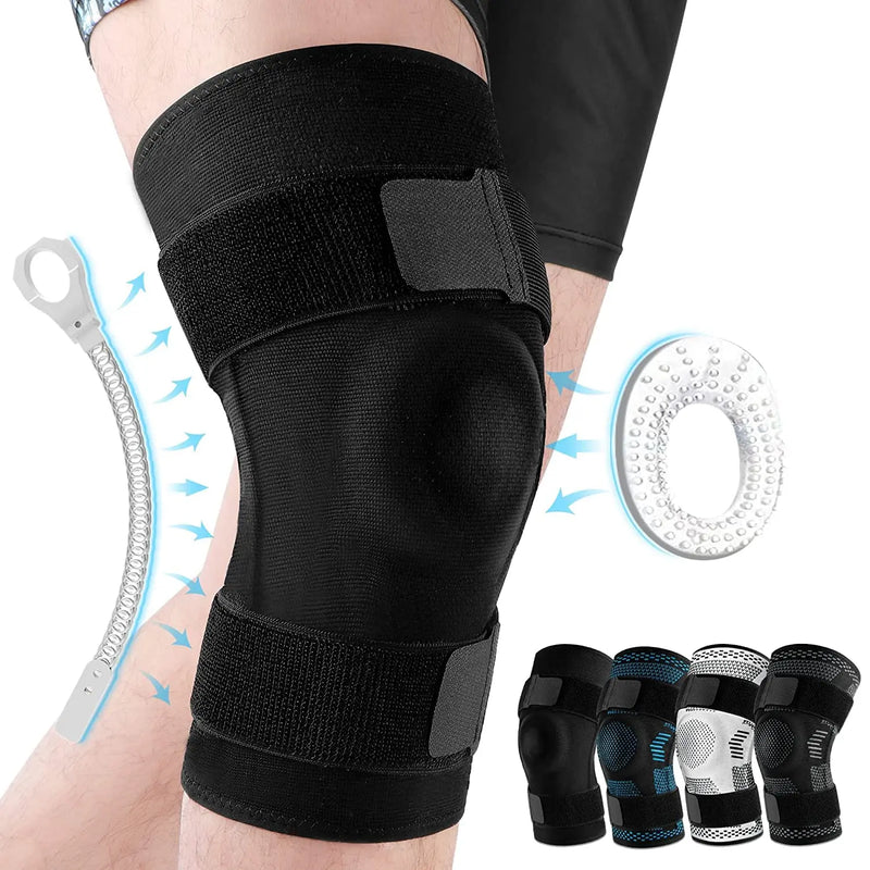 Sports Knee Pads for Knee Pain Meniscus Tear Injury Recovery with Side Stabilizers Patella Gel Knee Support Compression Sleeve