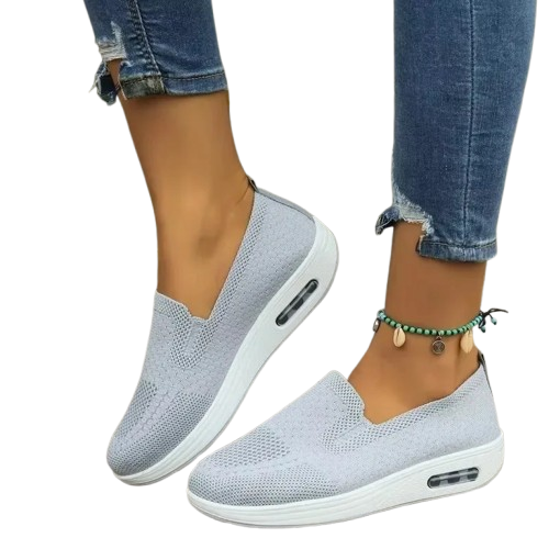 Tênis Ortopédico Feminino Slip-On com Plataforma – Conforto e Estilo Respirável